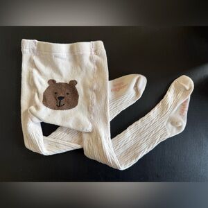 Gap Kids Cream Bear Tights size 2-3 YR